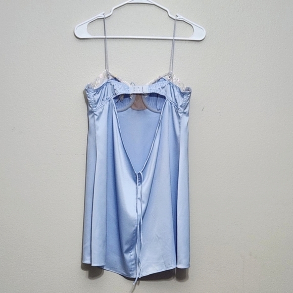 New!For Love And Lemons Paloma Satin Slip Dress - Picture 12 of 16